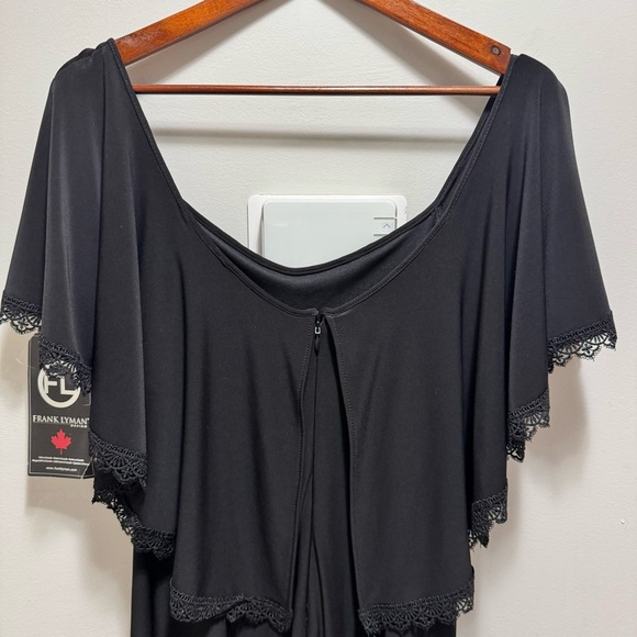 Frank Lyman Design Black Vneck Dress Size 10 NWT Brand New - Picture 4 of 12